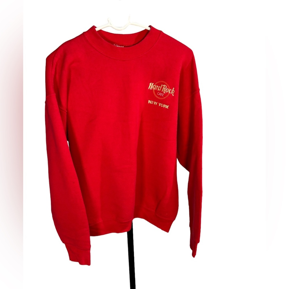 90s Hard Rock Cafe NewYork Embroidered Logo Sweatshirt size L